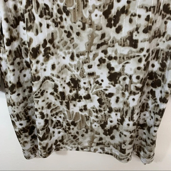 Jm‎ Collection Knit too Woman  XL  Geometric Embroidery Sequin 3/4 Sleeve Office - Picture 3 of 10